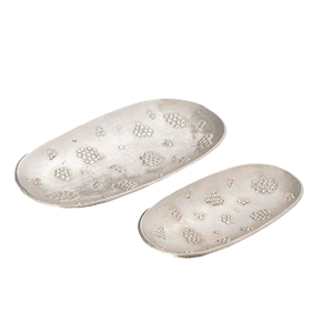 Plateau ovale en métal de couleur or au design moderne pour la maison hôtel ustensiles de cuisine restaurant servant des outils décoratifs pour la salade - Product Image 1