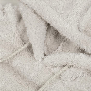 Pull à capuche Sherpa pour homme, couleur blanche, sweats surdimensionnés à manches longues, vêtements d'extérieur à capuche d'hiver avec poche - Product Image 3