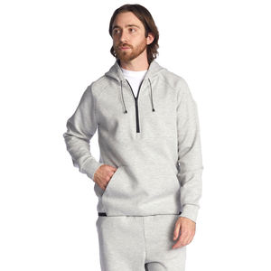 Good Supplier Solid Gray Color With Custom Made Highest Quality Outer Wear <b>Men</b> 1/4 Zipper <b>Hoodies</b> For Wholesale Rate - Product Image 1