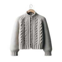Veste bomber unisexe exceptionnelle en laine mérinos avec col montant pour l'hiver en plein air, pour enfants - Chaleur et style vintage