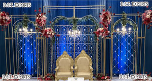 Paredes traseras de velas con estilo para decoración de escenario, escenario de boda, configuración de paredes de velas brillantes, decoración de paredes de velas de escenario de boda inglesa - Product Image 2