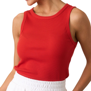 Débardeur en maille pour femme, motif plumes, écologique, respirant, été, vente en gros OEM, streetwear, haut décontracté et tendance - Product Image 1