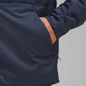 Veste matelassée en tricot sur mesure OEM, grande taille, pour homme, voyage en plein air, manteau d'hiver, fermeture éclair en toile, respirante - Product Image 5