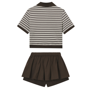 Colección de verano para mujer, conjunto corto elegante de dos piezas corto informal transpirable y cómodo para mujer - Product Image 6