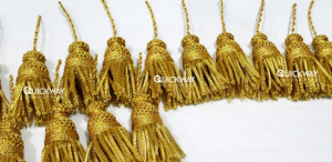 Handmade Gold & Silver Bullion <b>Tassels</b> Church Vestments Fancy Beaded <b>Tassels</b> - Product Image 2