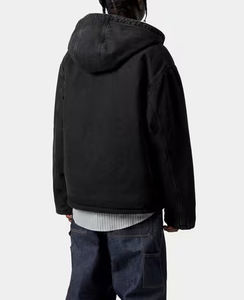 Veste utilitaire de travail de haute qualité, surdimensionnée, à fermeture éclair, à revers personnalisés, de style boxy, fabriquée en usine OEM pour hommes - Product Image 5