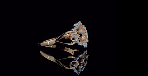 Anillo de Diamante Cultivado en Laboratorio de 0.25 CTW, Diseño Floral, Certificado SGL, Oro Sólido de 14K - Product Image 2