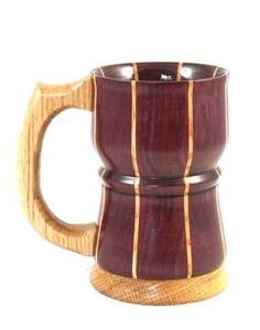 Tasse à bière et à vin Viking en bois faite à la main avec poignée élégante moderne pour les restaurants de fête Occasion de Noël - Product Image 3