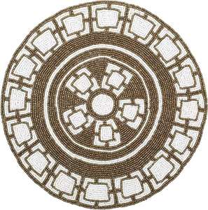 Napperons ronds personnalisés de luxe les plus vendus tapis de table en fer perlé en cristal pour fabricant de mariage - Product Image 2