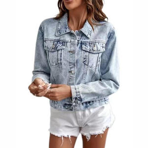 แจ็กเก็ตผ้าเดนิมสำหรับผู้หญิงเสื้อโค้ทแฟชั่นที่ดูหรูหราในชีวิตประจำวันเสื้อผ้ามีสไตล์ที่ทนทานสำหรับเครื่องแต่งกายแนวสตรีทและเครื่องแต่งกายตามไลฟ์สไตล์ - Product Image 5