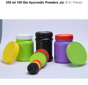 Poudres ayurvédiques 250 ml 100 g en pot, usage industriel pour produits chimiques et bouteilles, fabriqué en Inde - Product Image 2