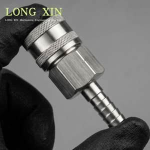 Raccord rapide en acier inoxydable 3/4'' avec raccord cannelé pour tuyau, connecteur haute température/pression (JTSP-34SH) - Product Image 2