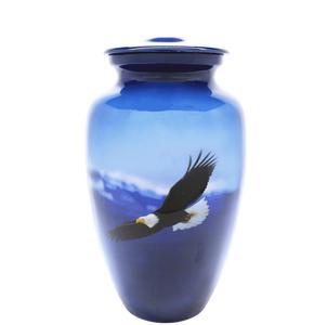 Urna Funeraria de Aluminio con Diseño Patriótico de Águila en Vuelo, Envío al Día Siguiente, para Cenizas Humanas, Adultos, Hombres y Mujeres, Urnas Grandes para Cenizas - Product Image 2