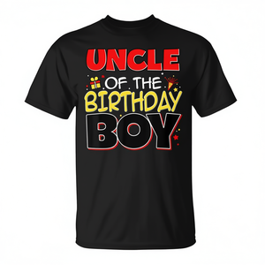 T-Shirt Promozionale Nera a Maniche Corte per Adulti - Outfit per Festa di Compleanno in Famiglia - Product Image 2