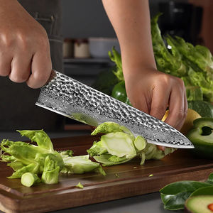 Cuchillo de Chef de 8 Pulgadas, Cuchillo de Cocina de Acero de Damasco de 67 Capas con Mango de Madera de Palisandro - Product Image 3