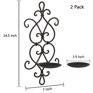 Home Craft Exports Large Metal Wall Sconce Iron <b>Candle</b> Stand Holder Thank giving for Farmhouse Weddings Home Decorations - Product Image 3