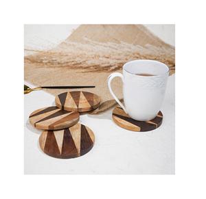 Ensemble de sous-verre en bois naturel personnalisé protection de boissons chaudes et froides pour la cuisine à domicile carton de gros élégant support de sous-verre en bois - Product Image 4