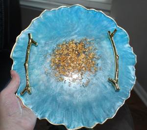 Aaliyan impex ถาดเสิร์ฟและโต๊ะเครื่องแป้งทำด้วยมือคุณภาพสูงสำหรับตกแต่งบ้านโต๊ะกาแฟและให้เป็นของขวัญ - Product Image 2