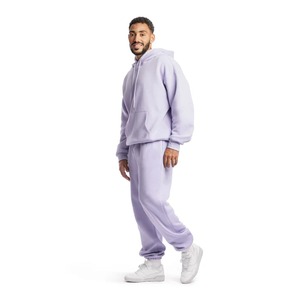 OEM Private Label Sweat à capuche unisexe et pantalon de jogging 2 pièces Créez votre propre sweat à capuche en molleton de coton éponge épais de 400gsm - Product Image 2