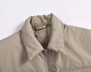 Chaqueta de béisbol de bombardero universitario de satén para hombre de estilo callejero, ropa informal con posición de logotipo frontal a prueba de viento - Product Image 6