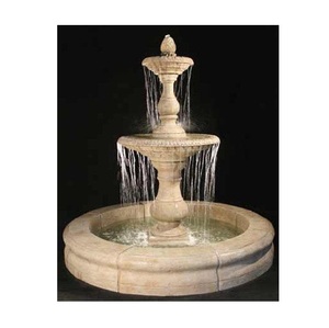 Majestueuse fontaine extérieure en marbre blanc avec détails ornementaux pour cour, jardin, villa, patio et aménagement paysager de luxe - Product Image 6