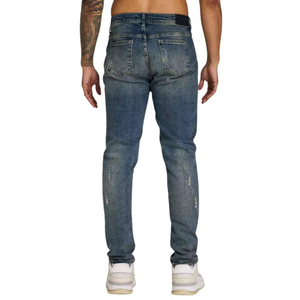Jeans de Hombre de Alta Calidad, Corte Regular, Azul Clásico, Corte Recto, Cómodos, Elegantes, para Uso Diario, Producción al por Mayor - Product Image 4