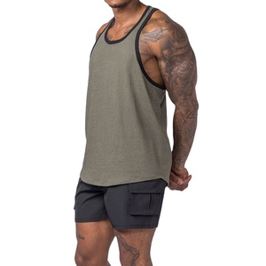 Camiseta sin mangas oversize para hombre, estilo fitness, con aberturas, corte holgado, transpirable, talla grande, ropa de verano, top de gimnasio - Product Image 4