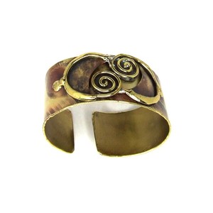 Bracelet manchette femme en patine antique, finition patinée 20 mm, bijoux de boutique de Noël d'hiver 2026, style suédois - Product Image 4