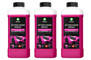 GRASS Active Foam Magic Détergent de lavage auto sans contact Parfum Cerise Concentré Professionnel Mousse Colorée 1000ml Rose - Product Image 6