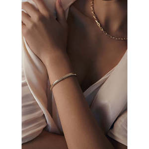 Cobra <b>Chain</b> Bracelet Vintage Religious Trendy Geometric Zinc Alloy with <b>Titanium</b> and Pearl for Gift - Product Image 2