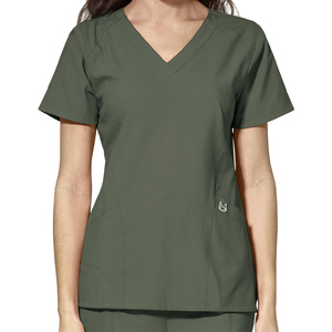 Quick Dry New Arrival Wholesale Women Medical <b>Scrub</b> <b>Tops</b> High Quality Lightweight Breathable Cotton Polyester Spandex Needle - Product Image 5