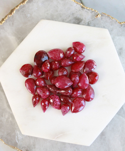 สร้อยคอโซ่พลอยทับทิมธรรมชาติสำหรับผู้หญิง925สไตล์โบฮีเมียนจี้ชุบทองแฮนด์เมด - Product Image 4