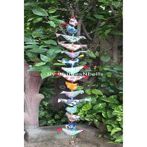 Handmade Bohemian 15 Tota Bird <b>String</b> Door Hanging Decoration Ornaments for Home with Bird Bell - Product Image 1