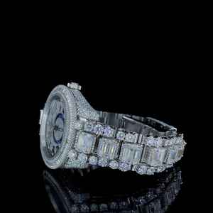 SM Bijoux De Luxe Automatique Montre Pour Homme Glacé Moissanite Diamant Hip Hop Style Bling Affichage Analogique Mouvement Mécanique Charme 20mm - Product Image 3