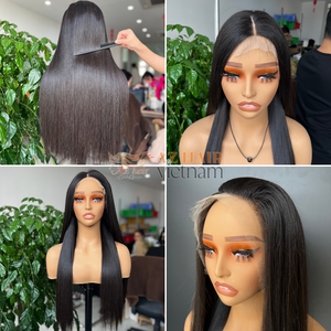 สินค้าขายร้อน 2024 ขายส่งผมดิบวิกผมมนุษย์เวียดนามวิกผมลูกไม้ด้านหน้าวิกผมผมมนุษย์สําหรับผู้หญิงสีดํา - Product Image 3