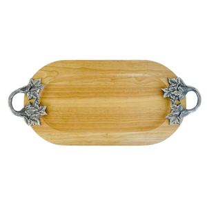 Bandeja para servir comida de madera al mejor precio, elegante mango de Metal, pátinas clásicas de bronce oscurecido dorado, sólidas personalizables para catering - Product Image 5