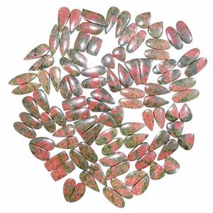 High On Natual Unakite Jasper Par Calidad Cabujón Unakite Jasper Piedra preciosa suelta para uso Fabricación de joyas - Product Image 5