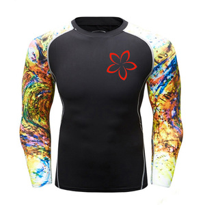 Dropshipping Rashguard personnalisé Jiu Jitsu MMA à manches courtes en Spandex/Polyester, motif super-héros, pour hommes adultes BJJ - Product Image 1