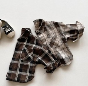 Camisas de manga larga de primavera para niño, blusas informales con cuello vuelto, ropa para niños, camisa a cuadros para bebé - Product Image 3