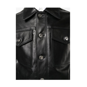 Men's <b>Winter</b> <b>Leather</b> <b>Jacket</b> Custom Team Waterproof Eco-Friendly Regular Fit Mandarin Collar Streetwear Front Design - Product Image 5