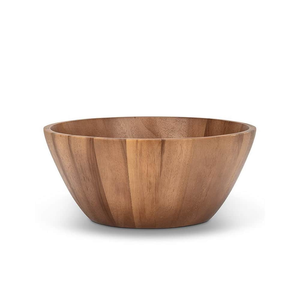 100% Ensalada de madera natural y cuenco para servir Tamaño personalizado Ligero con diseño pulido El mejor cuenco de madera para regalo - Product Image 4