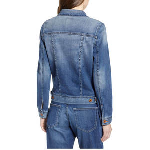 Popular de alta calidad Casual Mujer Denim Tops Abrigo Mujer Azul Manga larga Tallas grandes Chaquetas de mezclilla - Product Image 2