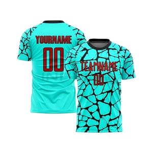 Kit de fútbol 100% tela de poliéster camiseta de fútbol transpirable productos de secado rápido logotipo personalizado impresión camiseta americana - Product Image 6