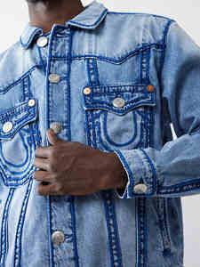 Veste universitaire décontractée pour homme en coton uni délavé, nouvelle mode, col montant, prête pour l'hiver, avec lettrage frontal – Service OEM en gros - Product Image 4