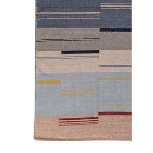 Indusbar ADWL-1262 Grey Black Flat Weaves Wool <b>Rug</b> Geometric Abstract Rectangle Striped Design for Home Floor <b>Jute</b> Room <b>Rug</b> - Product Image 4