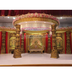 Mandap de style Maharani pour les mariages indiens grandioses, Mandap Vidhi, Mariage indien du sud, Mandapam au look fascinant pour la salle de mariage NZ - Product Image 1