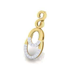 Colgante de Oro Certificado de 14Kt/18Kt con 0.07ct de Peso Total en Quilates, 18 Diamantes Reales, Elegantes Dijes de Diamantes - Product Image 3