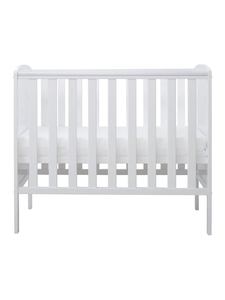 Culla bianca salvaspazio-<span class=keywords><strong>lettino</strong></span> per bambini di <span class=keywords><strong>piccole</strong></span> <span class=keywords><strong>dimensioni</strong></span> con piano curvo-mobili in legno massiccio - Product Image 3