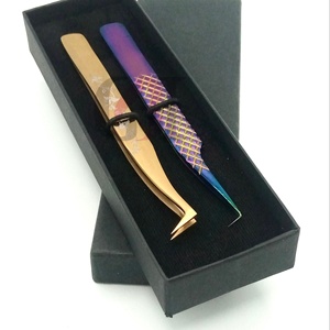 Pince à épiler professionnelle GETUP BROSONS IMPEX en acier inoxydable de qualité supérieure, 10 mm, à pointe dentelée et lisse, anti-magnétique et anti-statique - Product Image 1