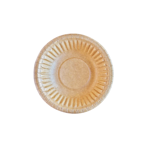 จานกระดาษคราฟท์แบบใช้แล้วทิ้งสำหรับตั้งแคมป์การเดินทางกำหนดขนาดได้เองขายส่ง - Product Image 1